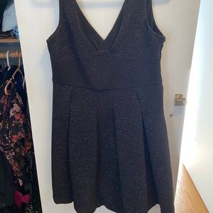 Betsey Johnson Black Dress with gold detail